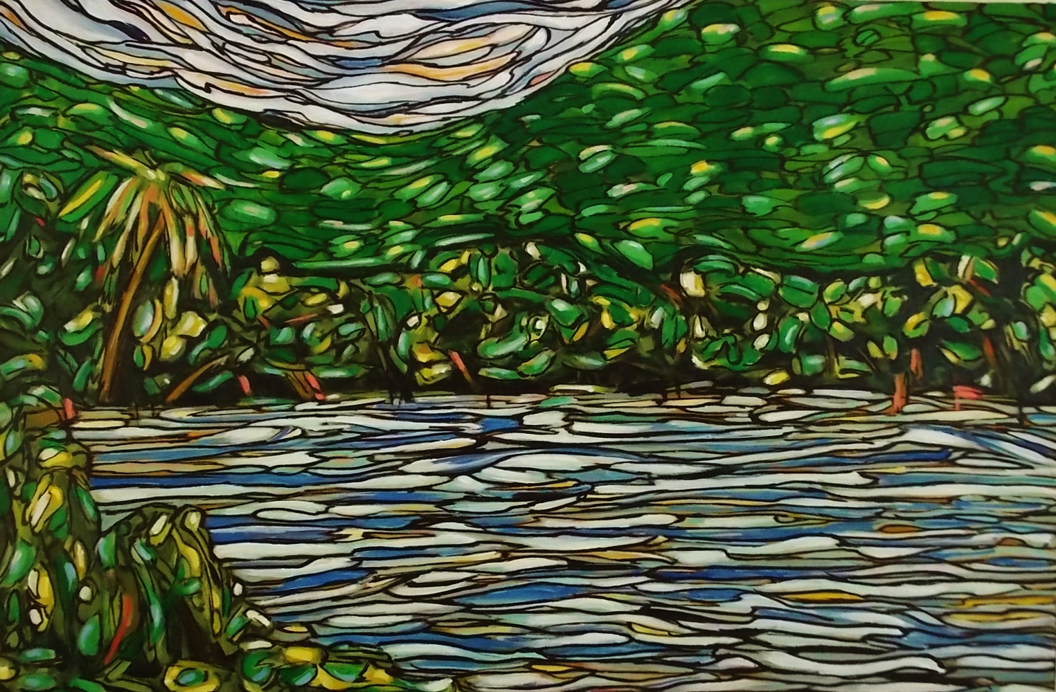 Salt Pond, Guana, 24x36