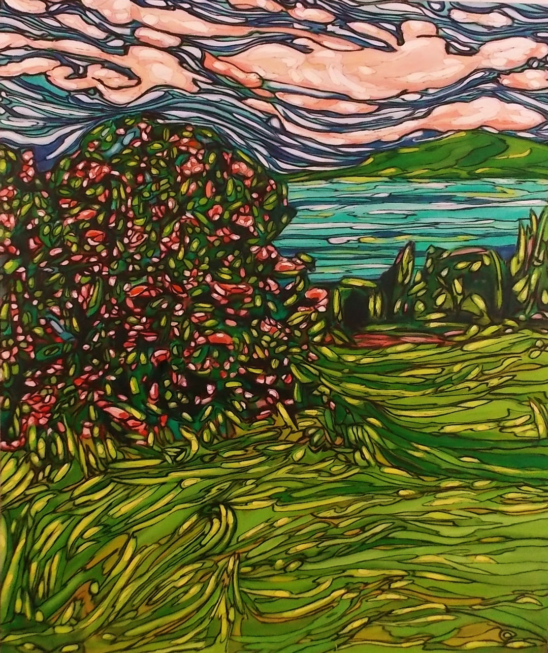 Tangled Bougainvillea, Guana, 48x57, SOLD