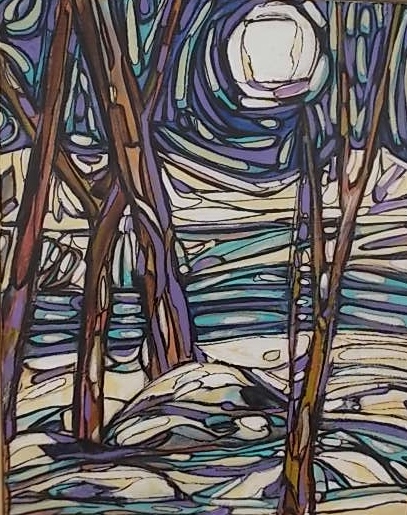 Winter Moon, 15x24